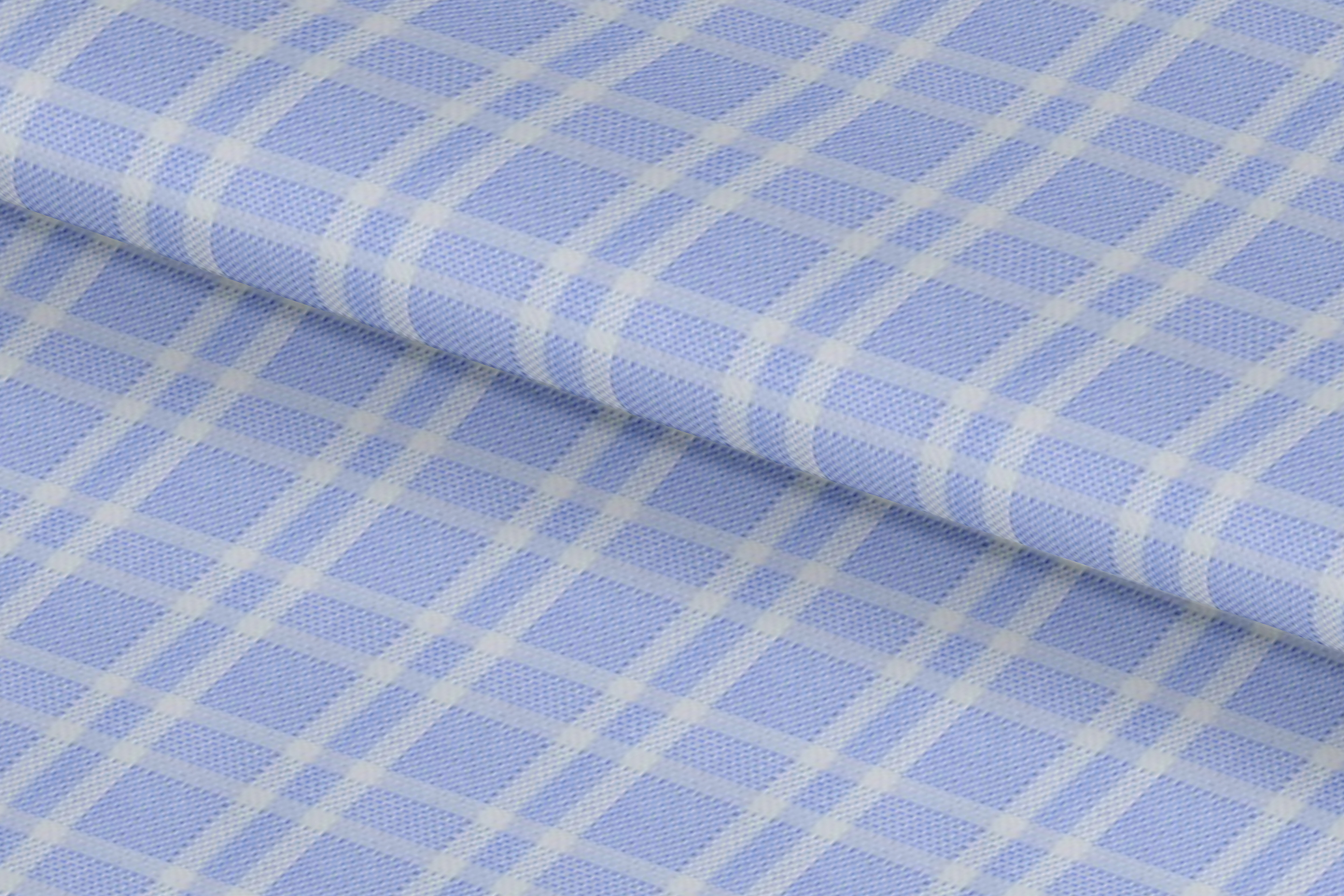 Light Blue Double White Check Shirt / 756095