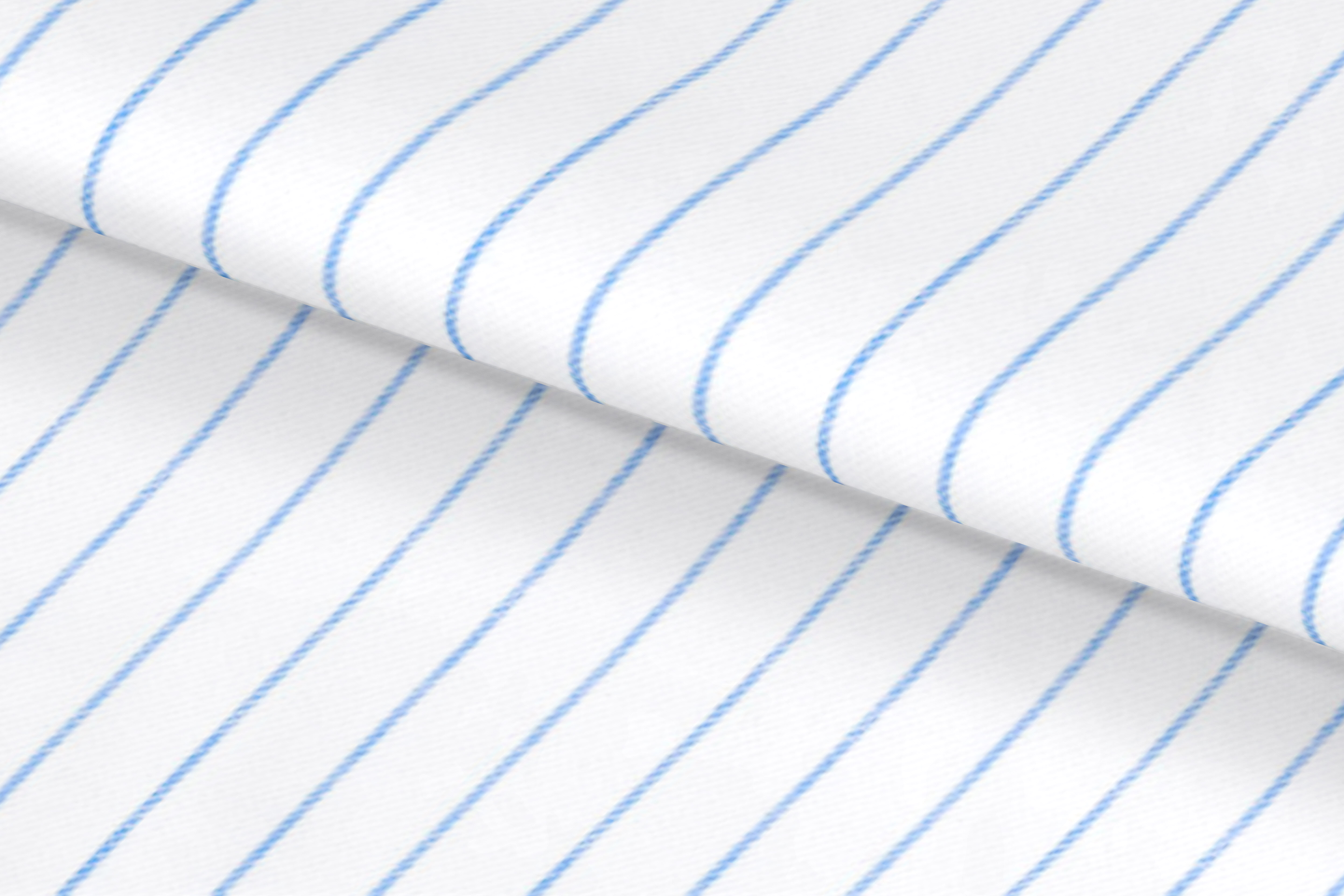 White with Light Blue Stripes Shirt / 756098
