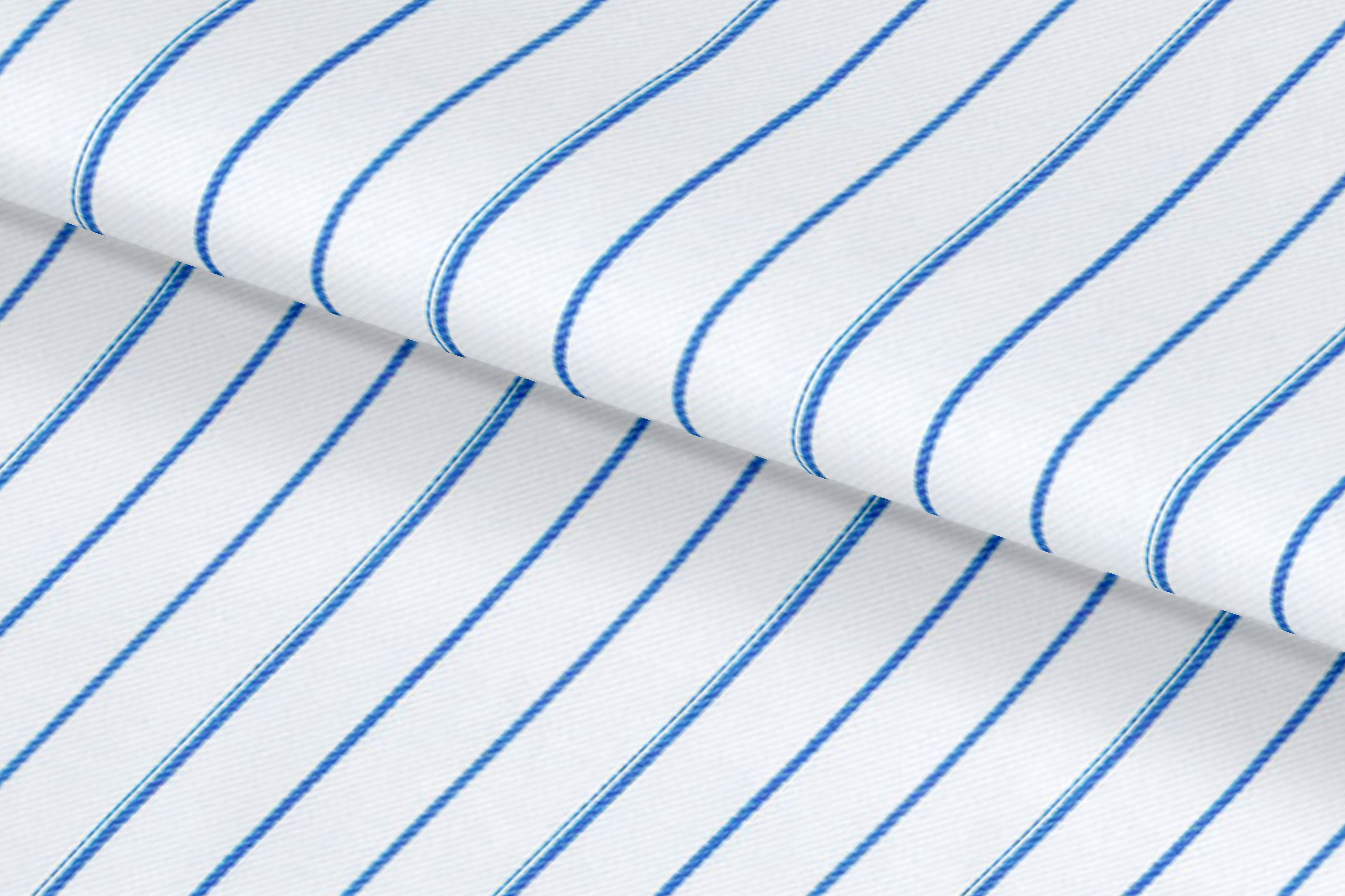 White with Royal Blue Stripe Shirt / 756099