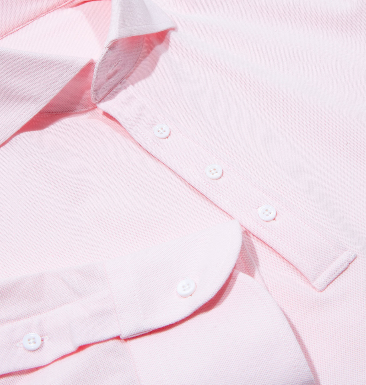 Men's Tailored Light Pink Polo Dress Shirt / 1295