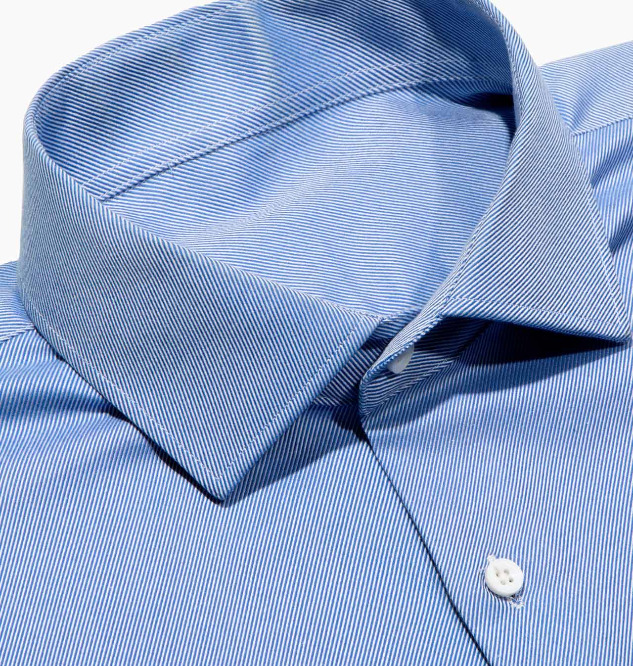 Men’s Tailored Deep Blue Royal Twill Dress Shirt