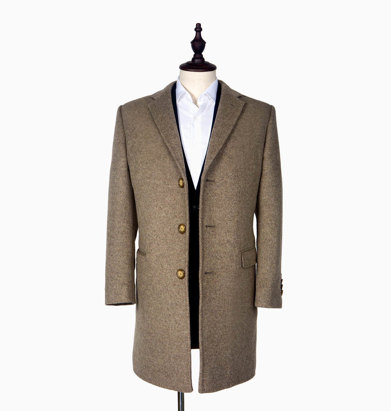 Grey-Beige Topcoat / C112 - Suiting