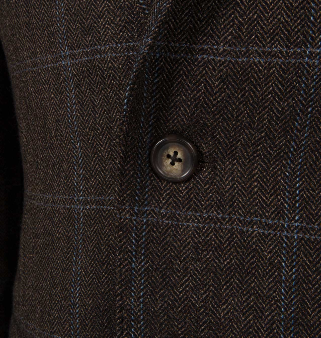 Men's Bespoke Brown Herringbone Check Suit /S1409