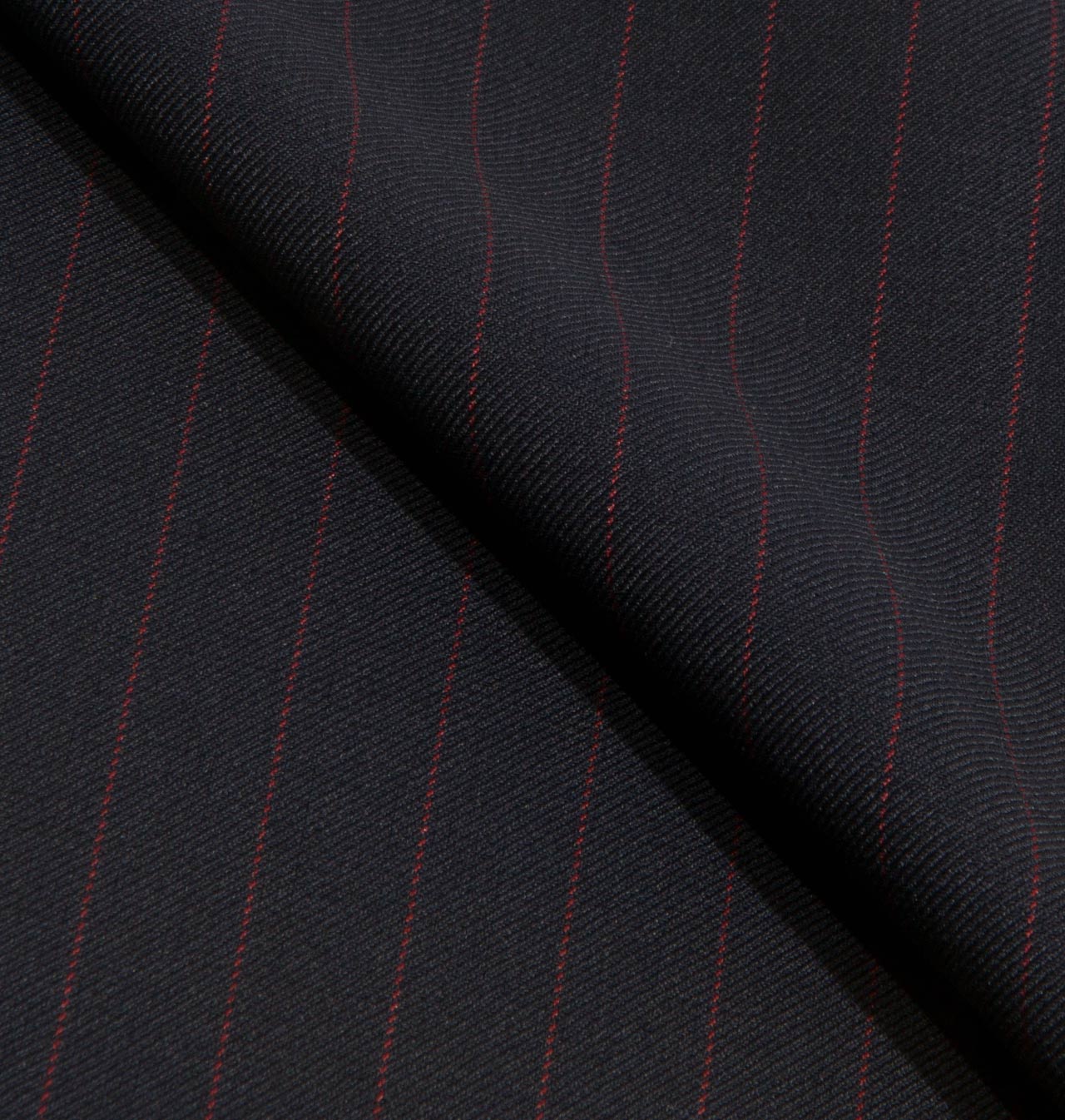 pinstripe navy trousers